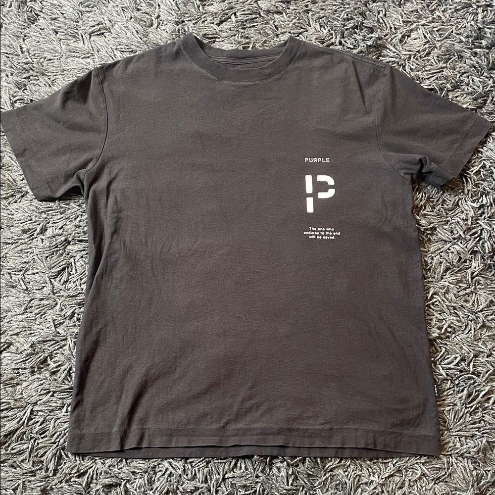 Purple Brand Black Short Sleeve Logo Tee